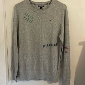 Tommy Hilfiger *NWT* Gray Cotton Crewneck Sweater, Boys 16